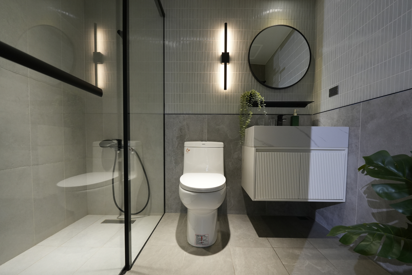 Clean hotel-grade bathroom in Taipei Taiwan short-term rental with shower - Kolette Home