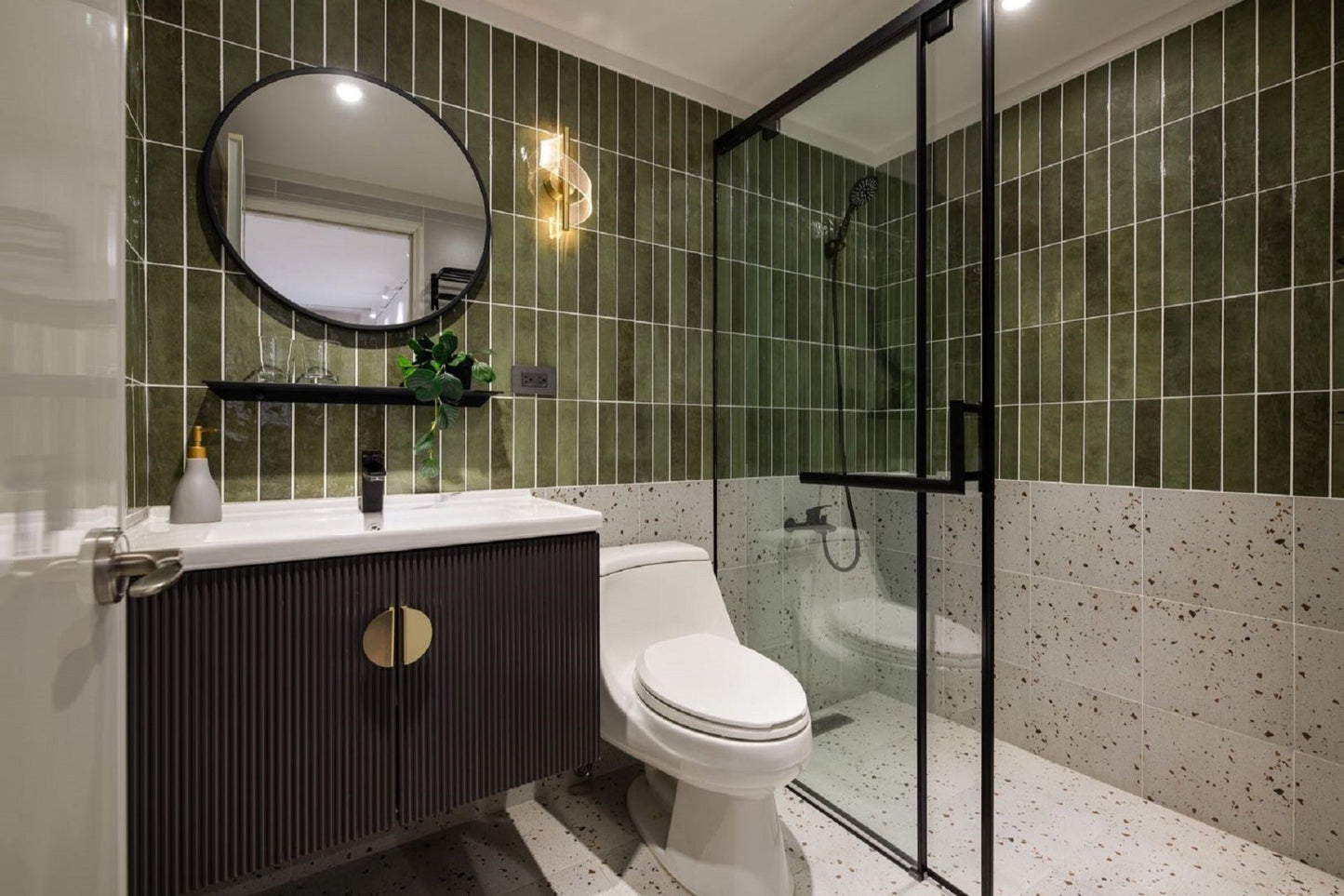 Clean hotel-grade bathroom in Taipei Taiwan short-term rental with shower - Kolette Home