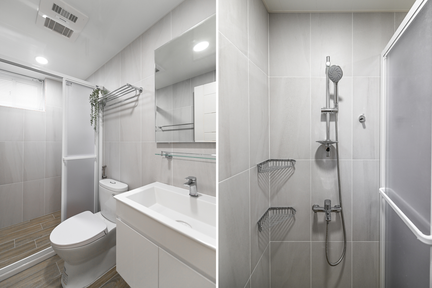 Clean hotel-grade bathroom in Taipei Taiwan short-term rental with shower - Kolette Home