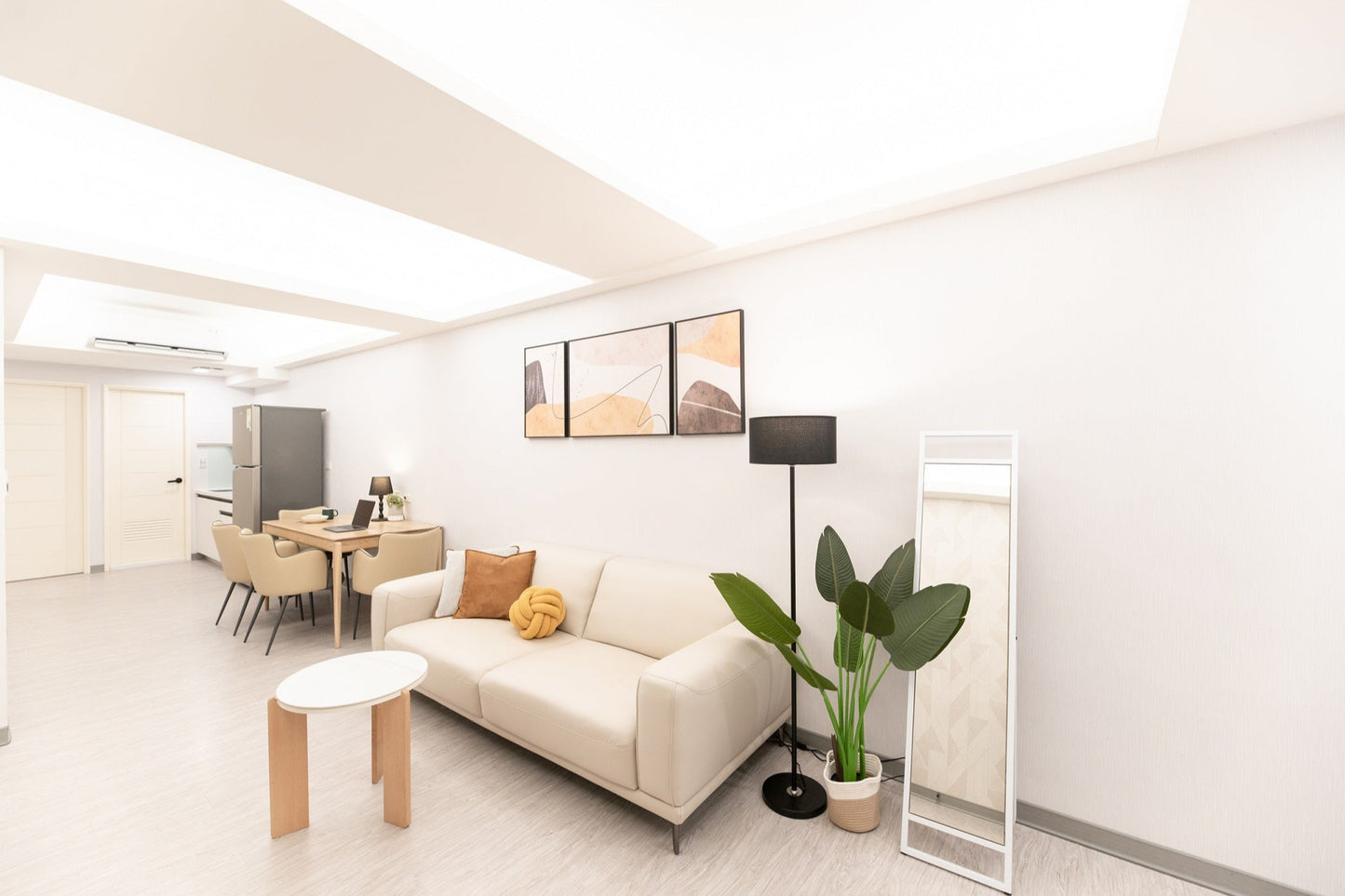 Modern living room in Taipei Taiwan short-term apartment with foreigners friendly - Kolette Home
