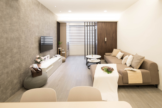 Modern living room in Taipei Taiwan short-term apartment with foreigners friendly - Kolette Home