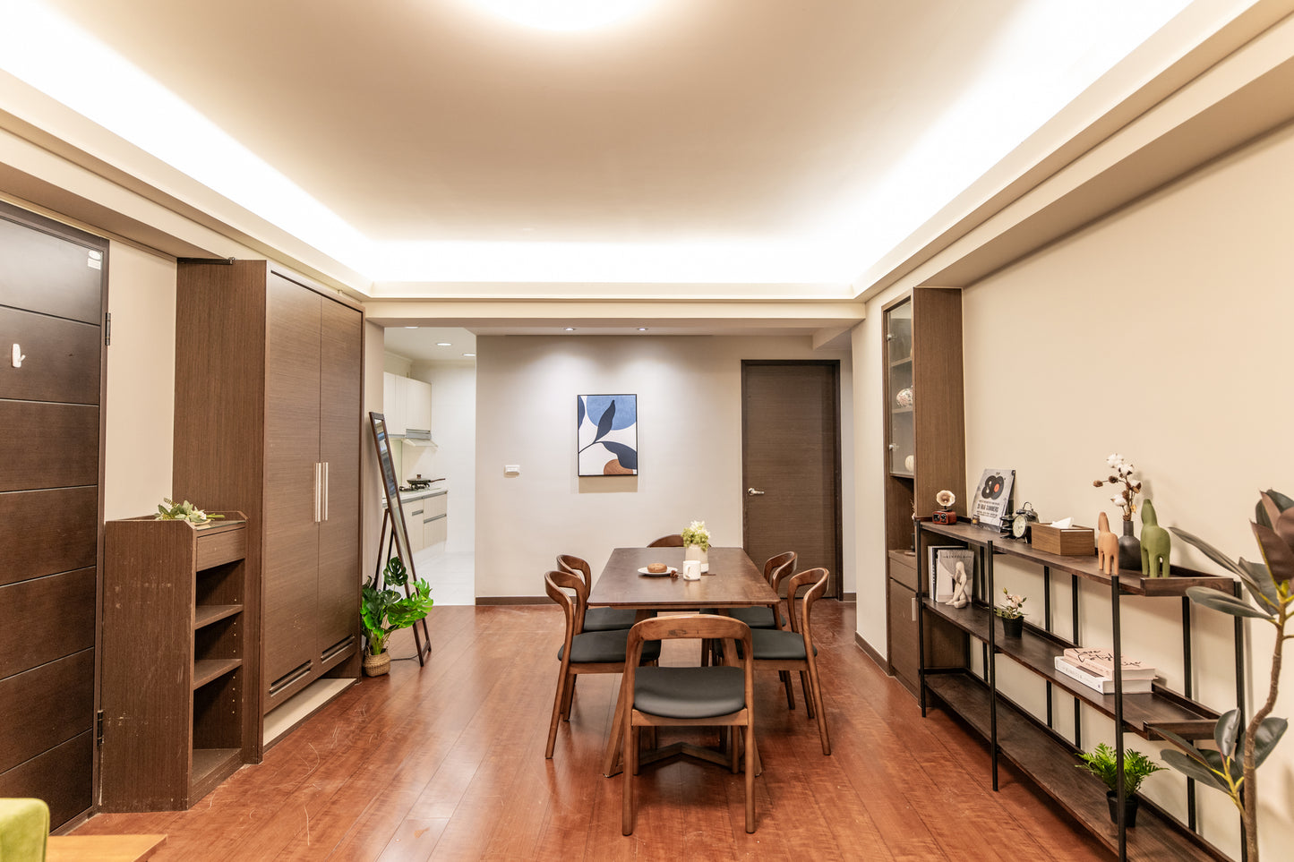 Modern living room in Taipei Taiwan short-term apartment with minimalist design - Kolette Home