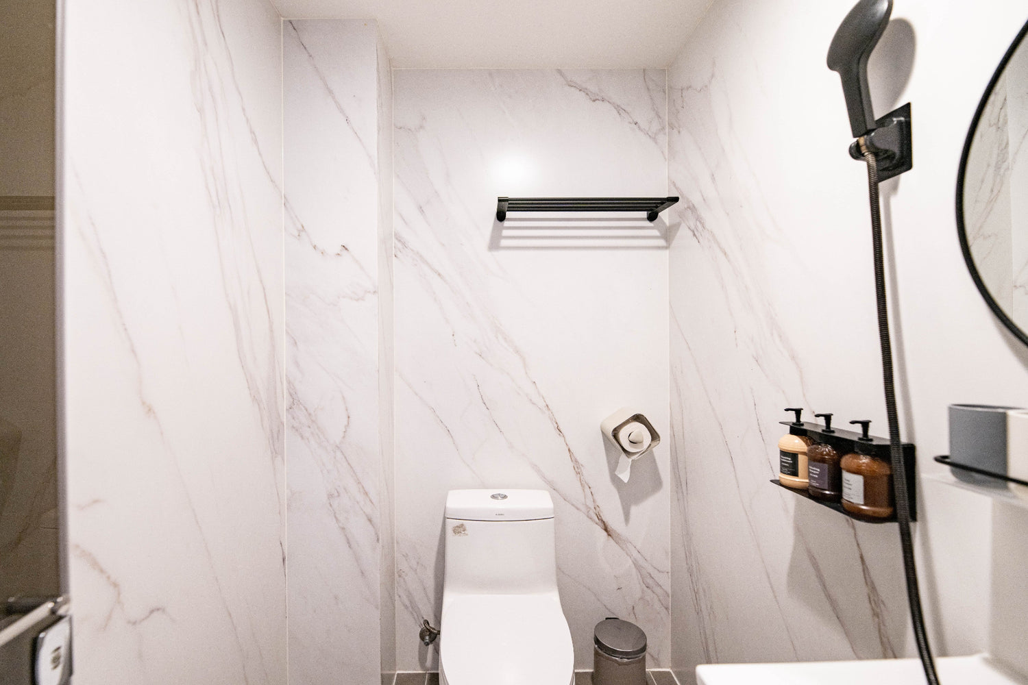 Clean hotel-grade bathroom in Taipei Taiwan short-term rental with shower - Kolette Home