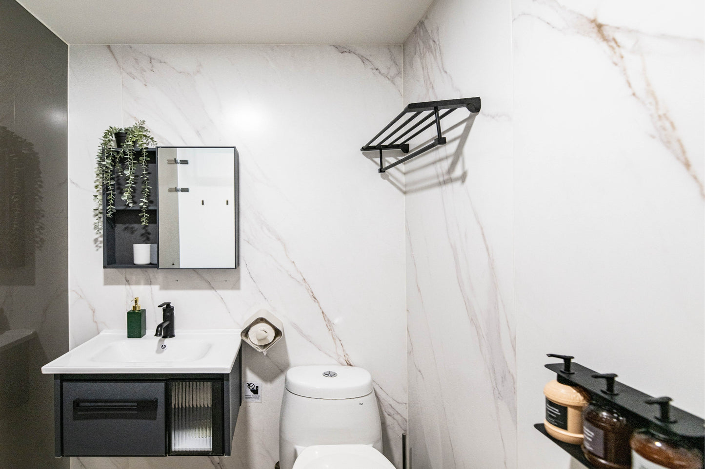 Clean hotel-grade bathroom in Taipei Taiwan short-term rental with shower - Kolette Home