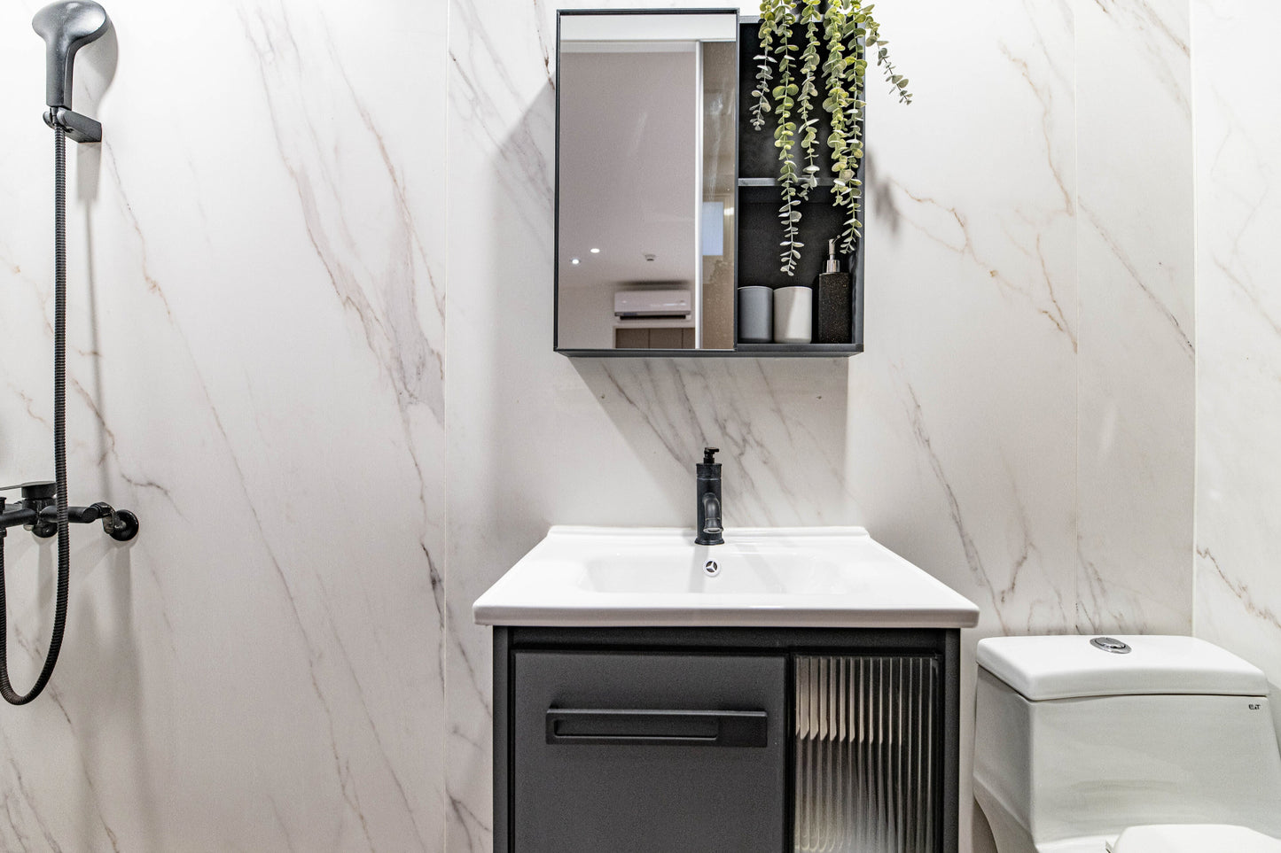 Clean hotel-grade bathroom in Taipei Taiwan short-term rental with shower - Kolette Home