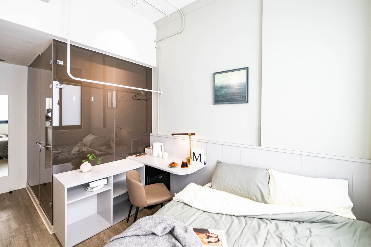 Dedicated workspace for digital nomads in Taipei Taiwan short-term apartment with high-speed Wi-Fi - Kolette Home