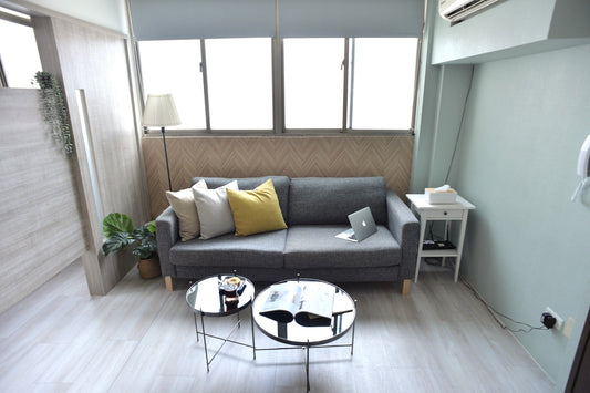 Modern living room in Taipei Taiwan short-term apartment with foreigners friendly - Kolette Home