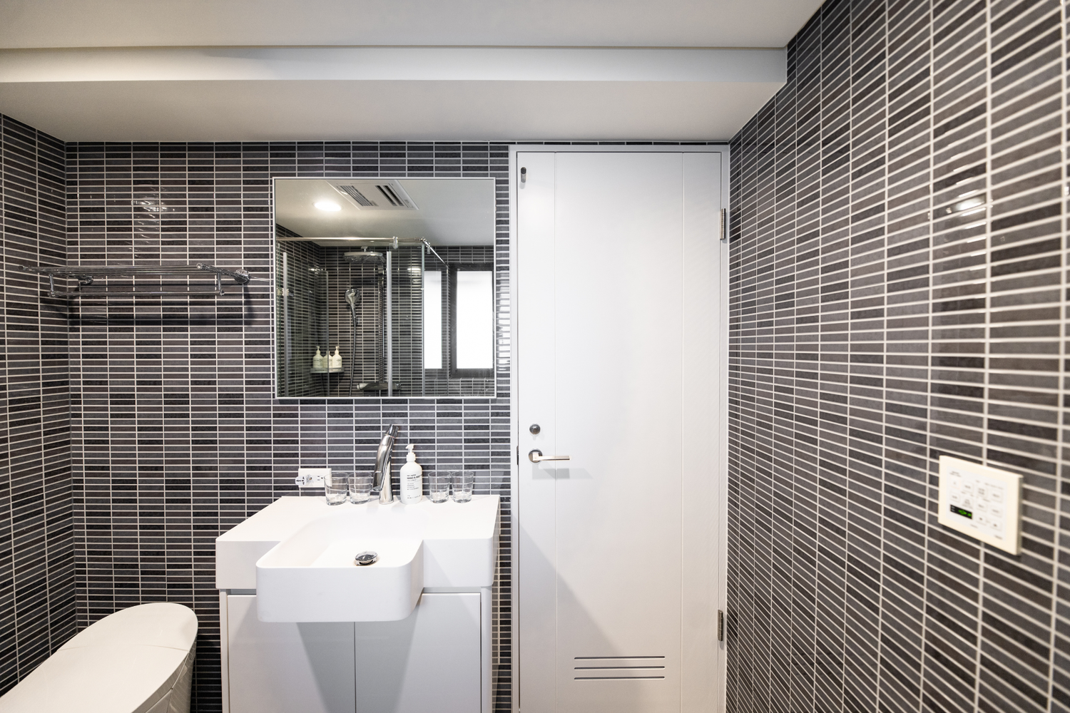 Clean hotel-grade bathroom in Taipei Taiwan short-term rental with shower - Kolette Home