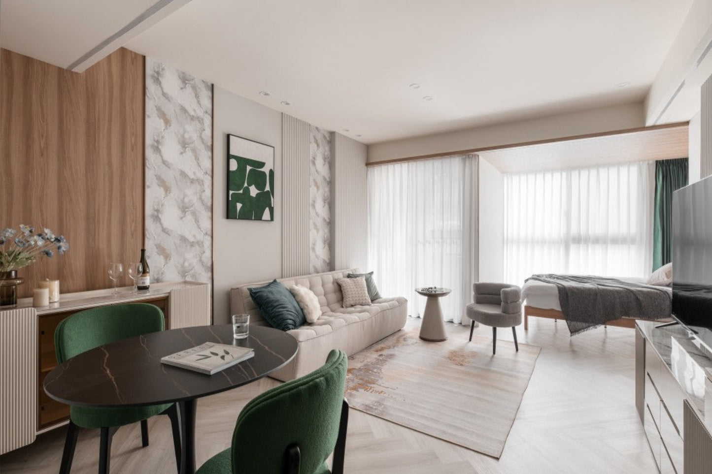 Dedicated workspace for digital nomads in Taipei Taiwan short-term apartment with high-speed Wi-Fi - Kolette Home