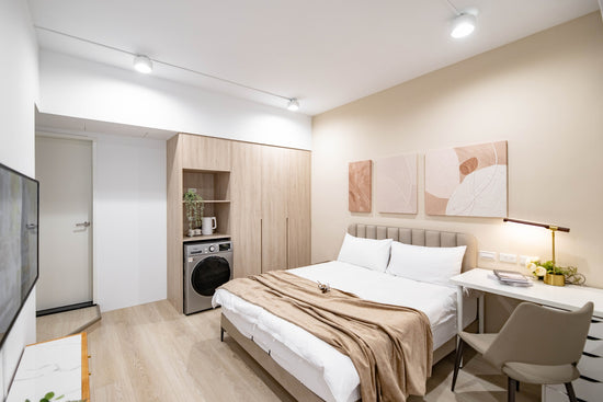 Dedicated workspace for digital nomads in Taipei Taiwan short-term apartment with high-speed Wi-Fi - Kolette Home