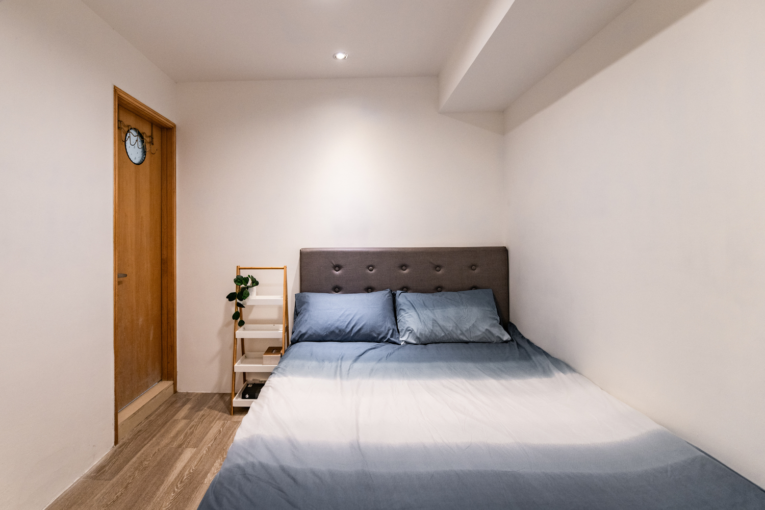 Cozy bedroom in Taipei Taiwan monthly apartment with premium bedding and quiet atmosphere - Kolette Home