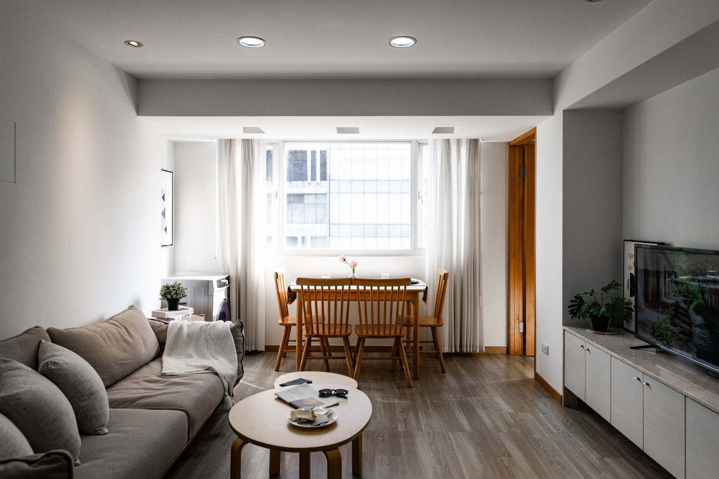 Modern living room in Taipei Taiwan short-term apartment with foreigners friendly - Kolette Home