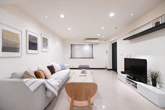 Modern living room in Taipei Taiwan short-term apartment with foreigners friendly - Kolette Home