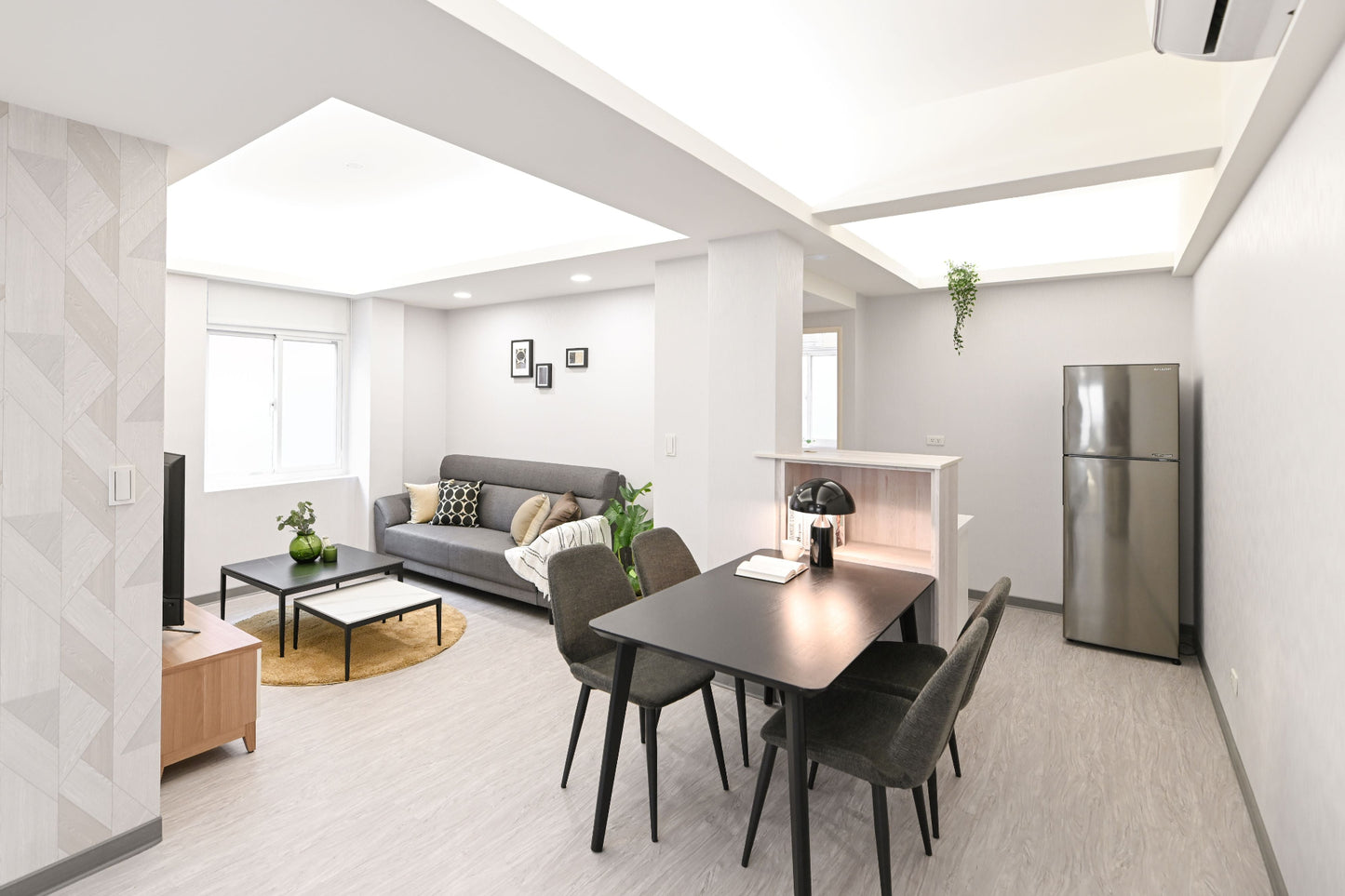 Modern living room in Taipei Taiwan short-term apartment with foreigners friendly - Kolette Home