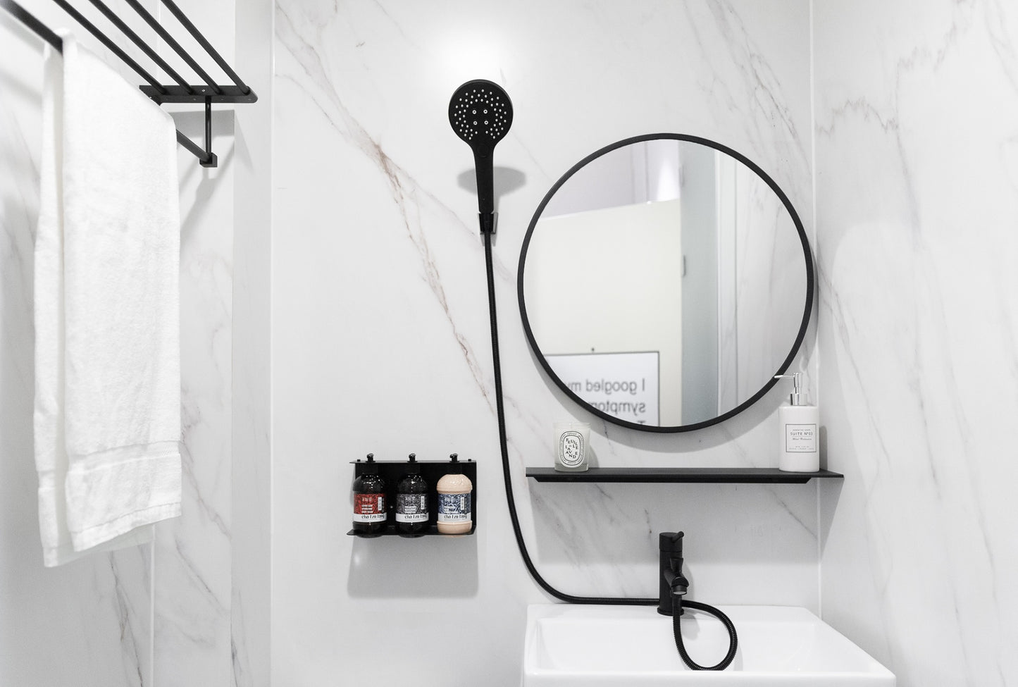 Clean hotel-grade bathroom in Taipei Taiwan short-term rental with shower - Kolette Home