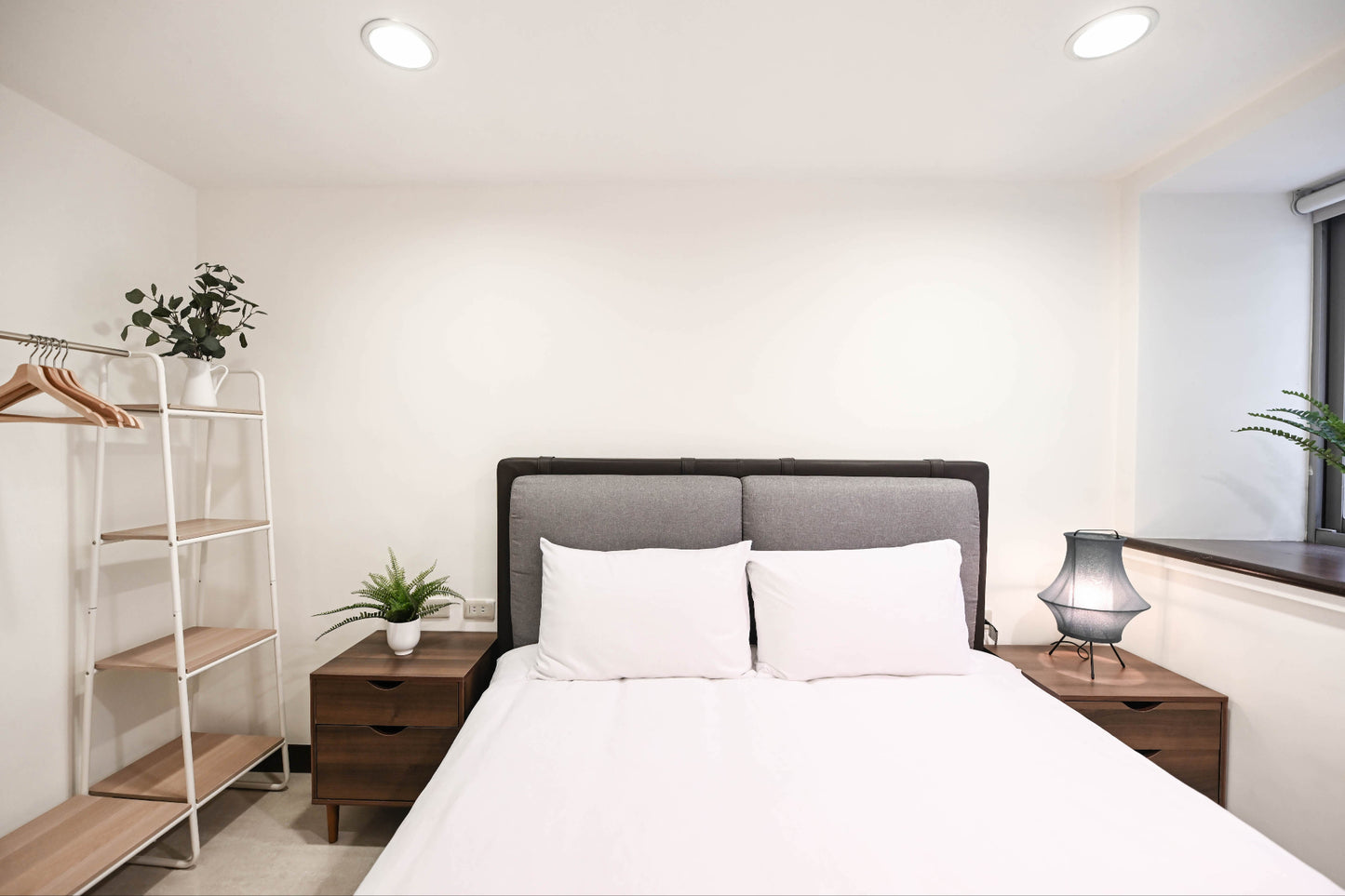 Cozy bedroom in Taipei Taiwan monthly apartment with premium bedding and quiet atmosphere - Kolette Home